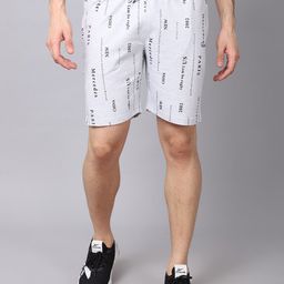 Rodamo Men Grey Printed Slim Fit Shorts-image-70