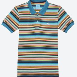 VINENZIA Boys Blue Striped T-shirt-image-35