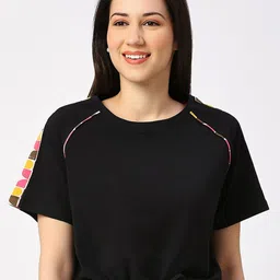 Being Human Round Neck Raglan Sleeves Boxy Fit Crop Cotton T-shirt-picture-21
