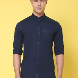 Rodamo Slim Fit Mandarin Collar Cotton Casual Shirt-image-83