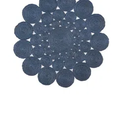 Art Avenue TANSY Navy Blue Braided Round Jute Carpet-11