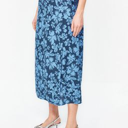 Trendyol Floral Printed Tie-up Detail Midi Wrap Skirt-image-85