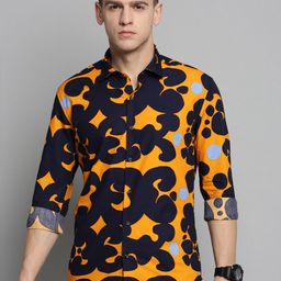SHOWOFF Men Printed Casual Cotton Shirt-image-34
