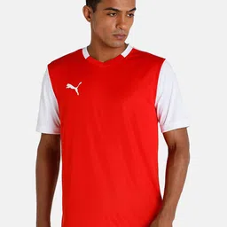Puma Men Red & White Colourblocked T-shirt-picture-15