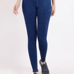 STUDIOACTIV Women Blue Printed Power Fashion Tights-picture-1