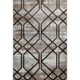 Sapana Carpet-Mats Beige & Brown Geometric No Shredding Carpet-2
