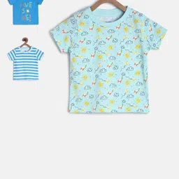 MINI KLUB Boys Pack Of 3 Conversational Printed Pure Cotton T-shirt-95
