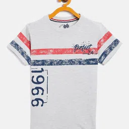 Duke Boys Grey & Red Printed Slim Fit T-shirt-2