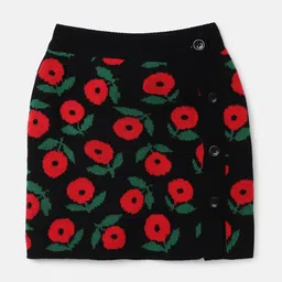 United Colors of Benetton Girls Self Design Pencil Mini Skirts-16