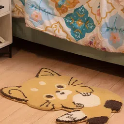 BELLA TRUE Beige & Brown Cartoon Characters Hand-Tufted Woollen Carpet-image-9