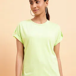 MINT STREET Extended Sleeves Pure Cotton Casual T-shirt-image-65
