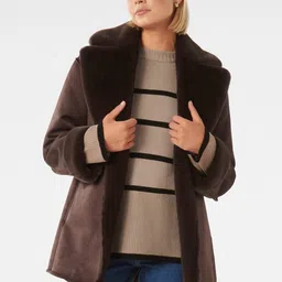 Forever New Notched Lapel Overcoat Coat-picture-29