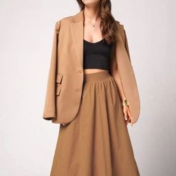 StyleCast Brown A-Line Midi Skirts-image-30
