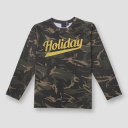 Gini and Jony Boys Olive Green Camouflage Printed T-shirt-image-56