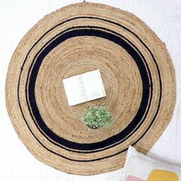 Art Avenue Inert Beige & Black Braided Round Jute Rug-image-39