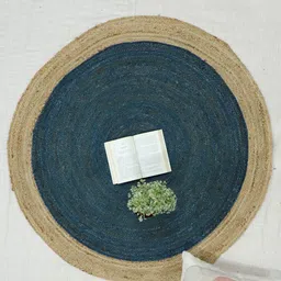Art Avenue Big Teal Blue Round Jute Rug-image-49