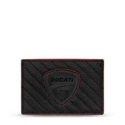 DUCATI CORSE Men Textured Leather Card Holder-picture-12