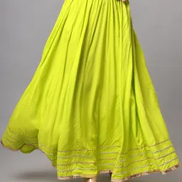 KALINI Embellished Flared Maxi Skirts-32