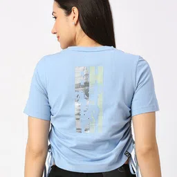 Being Human Printed Round Neck Slim Fit Crop Cotton T-shirt-image-67