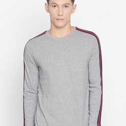 Basics Men Grey Muscle FitT-shirt-image-24