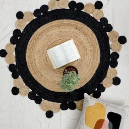 Art Avenue Smaller Beige & Black Braided Round Jute Rug-image-20