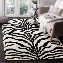 IMRA CARPET Black Abstract Anti-Skid Woollen Carpet-picture-16
