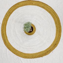 Art Avenue Innermost White & Olive Green Round Jute Rug-image-79