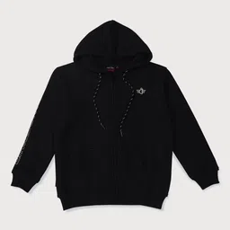 Gini and Jony Boys Solid Fleece Hooded Bomber Jacket-image-41