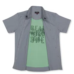 Gini and Jony Infants Boys Opaque Cotton Casual Shirt-image-44