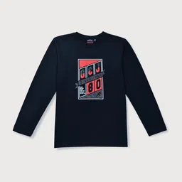 Gini and Jony Boys Black & french middle red purple Typography Applique T-shirt-image-30