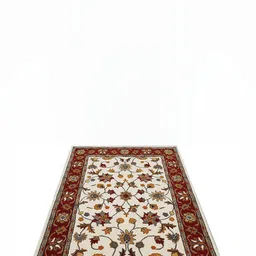 IMRA CARPET Beige & Red Floral Woollen Carpet-picture-30
