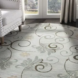 Safiya Carpet Grey & Brown Ethnic Motifs Hand-Tufted Woollen Traditional Carpet-image-26