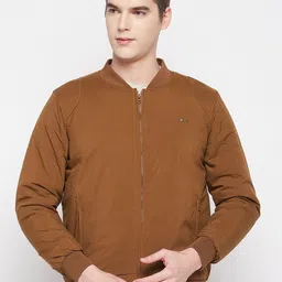 Duke Men Solid Long Sleeves Bomber Jacket-44