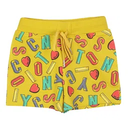 Tiny Girl Girls Mustard Printed Short-28