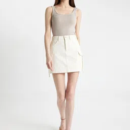 DeFacto Pure Cotton A-line Mini Skirt-picture-1