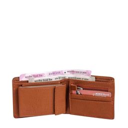 HENEDA Men Tan Textured PU Two Fold Wallet-picture-6