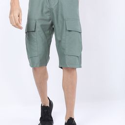 KETCH Men Green Cargo Shorts-image-58