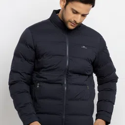 Status Quo Men Navy Blue Padded Jacket-image-49