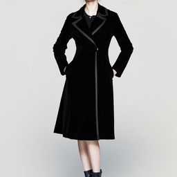 JC Collection Notched Lapel Longline Trench Coat-image-17