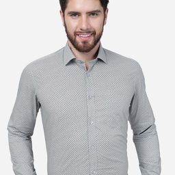 Greenfibre Micro Ditsy Printed Slim Fit Formal Shirt-image-64