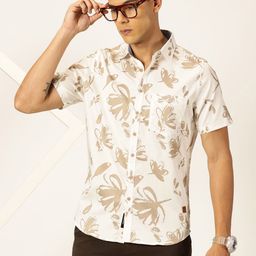 Thomas Scott Premium Slim Fit Floral Opaque Printed Cotton Casual Shirt-picture-22