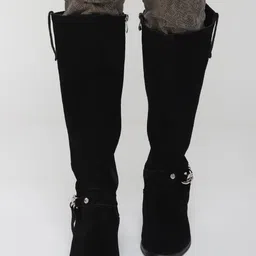 LULU & SKY Women Round Toe Casual Block-Heeled Regular Boots-picture-54