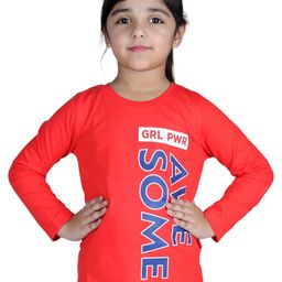 3PIN Girls Typography Printed Long Sleeves Cotton T-shirt-image-62