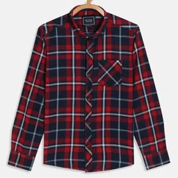 Octave Boys Maroon Tartan Checked Casual Shirt-image-79
