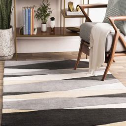 Safiya Carpet Green & Cream Geometric Hand-Tufted Woollen Carpet-image-49