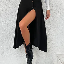 StyleCast A-Line Front Slit Midi Skirt-picture-30