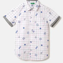 United Colors of Benetton Boys Printed Casual Cotton Shirt-46
