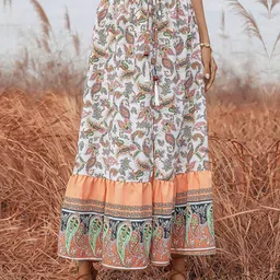 StyleCast Printed Flared Maxi Skirts-picture-8