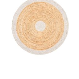 Art Avenue Conan Beige & White Colourblocked Jute Carpet-image-35