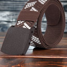 Kastner Men Woven Design Slider Buckle Belt-picture-17
